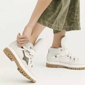 A.S. 98 Bruce White Leather Hiker High Top Boots Sneaker Work Boot Size 38